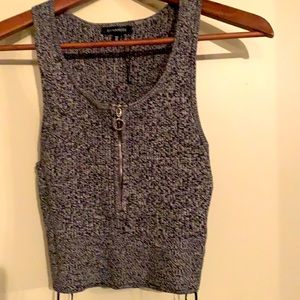 Dynamite zipper crop top